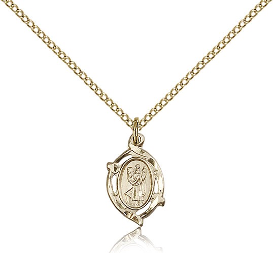 St. Christopher Medal, Gold Filled - Gold-tone