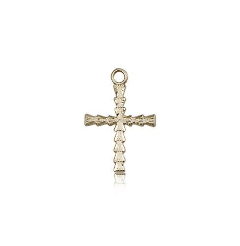 Cross Pendant, 14 Karat Gold - 14 KT Yellow Gold