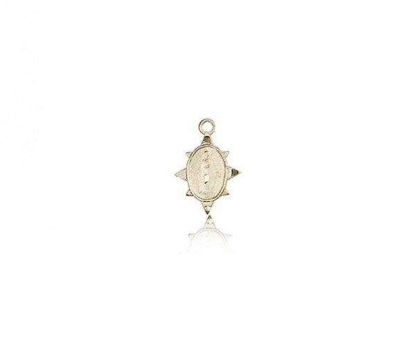 Miraculous Medal, 14 Karat Gold - 14 KT Yellow Gold