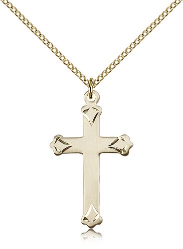 Cross Pendant, Gold Filled - Gold-tone