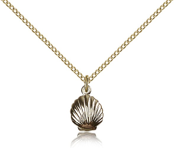 Shell Medal, Gold Filled - Gold-tone