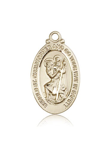 St. Christopher Medal, 14 Karat Gold - 14 KT Yellow Gold