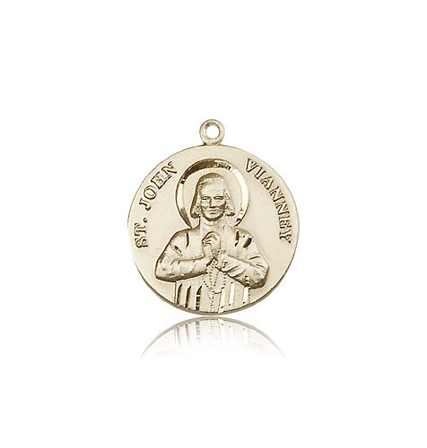 St. John Vianney Medal, 14 Karat Gold - 14 KT Yellow Gold