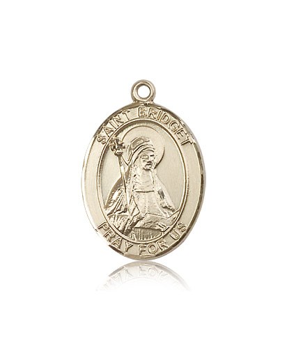 St. Bridget of Sweden Medal, 14 Karat Gold, Large - 14 KT Yellow Gold