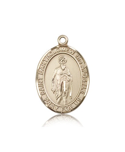 St. Bartholomew the Apostle Medal, 14 Karat Gold, Large - 14 KT Yellow Gold