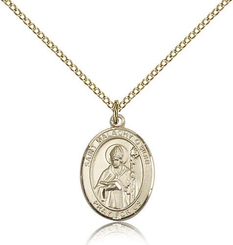 St. Malachy O'more Medal, Gold Filled, Medium - Gold-tone