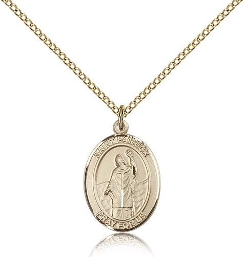 St. Patrick Medal, Gold Filled, Medium - Gold-tone
