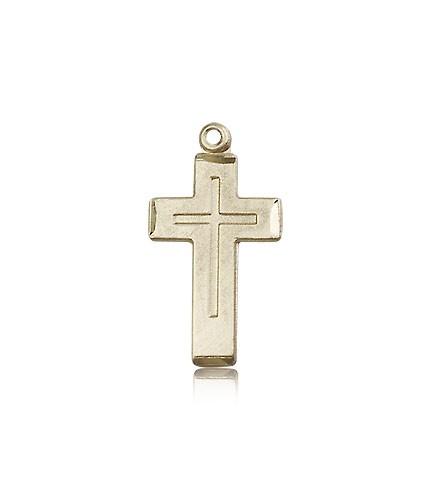 Cross Pendant, 14 Karat Gold - 14 KT Yellow Gold