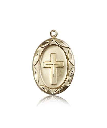 Cross Pendant, 14 Karat Gold - 14 KT Yellow Gold