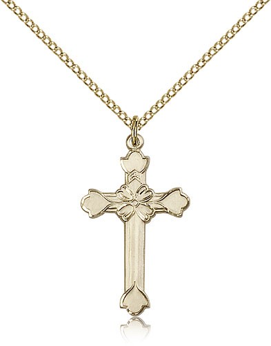 Cross Pendant, Gold Filled - Gold-tone