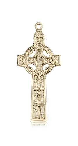 Scriptures Cross Pendant, 14 Karat Gold - 14 KT Yellow Gold