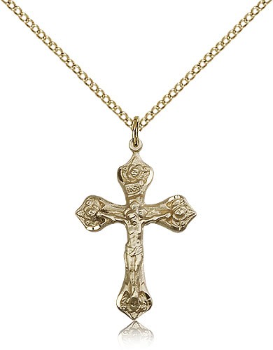 Crucifix Pendant, Gold Filled - Gold-tone