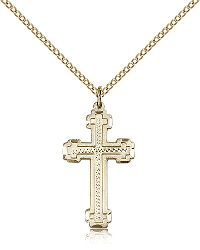 Cross Pendant, Gold Filled - Gold-tone