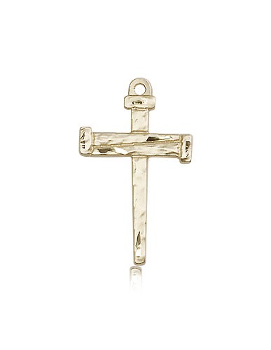 Nail Cross Pendant, 14 Karat Gold - 14 KT Yellow Gold