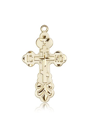 Cross Pendant, 14 Karat Gold - 14 KT Yellow Gold