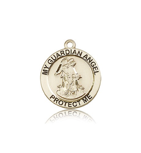 Guardian Angel Medal, 14 Karat Gold - 14 KT Yellow Gold