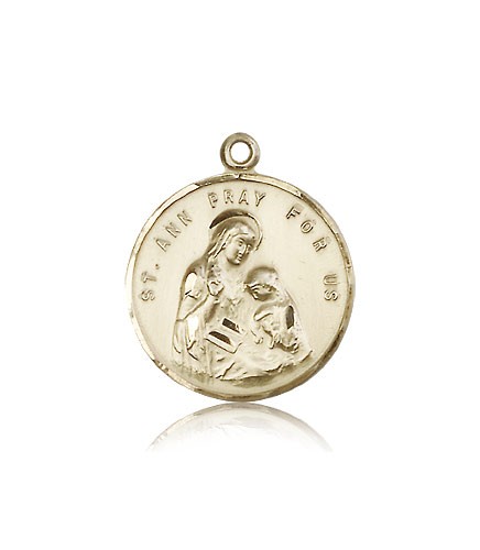 St. Ann Medal, 14 Karat Gold - 14 KT Yellow Gold