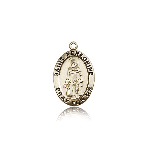 St. Peregrine Medal, 14 Karat Gold - 14 KT Yellow Gold