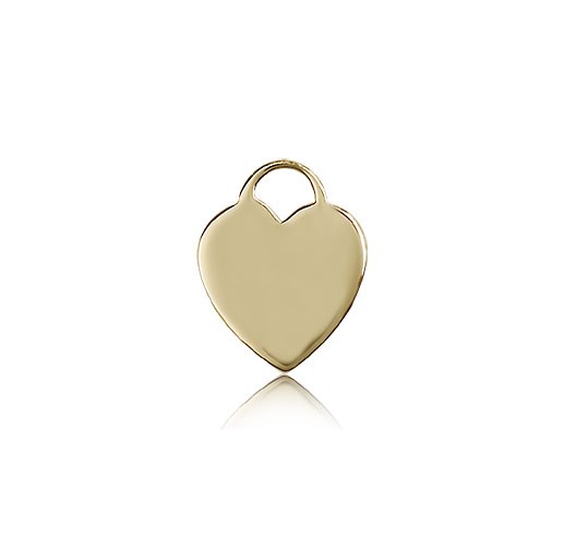 Heart Medal, 14 Karat Gold - 14 KT Yellow Gold