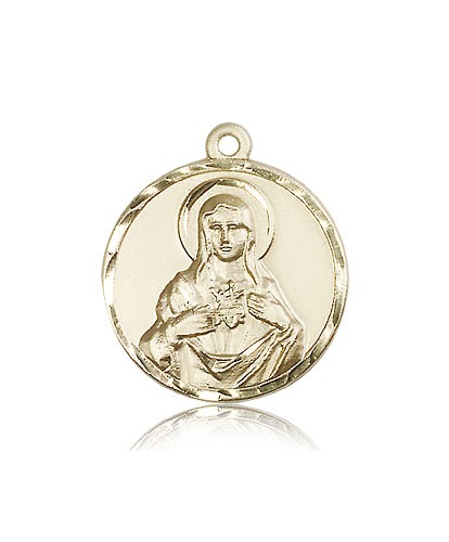 Immaculate Heart of Mary Medal, 14 Karat Gold - 14 KT Yellow Gold