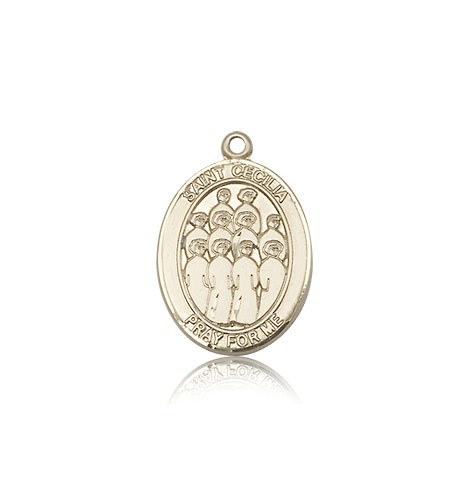 St. Cecilia Choir Medal, 14 Karat Gold, Medium - 14 KT Yellow Gold