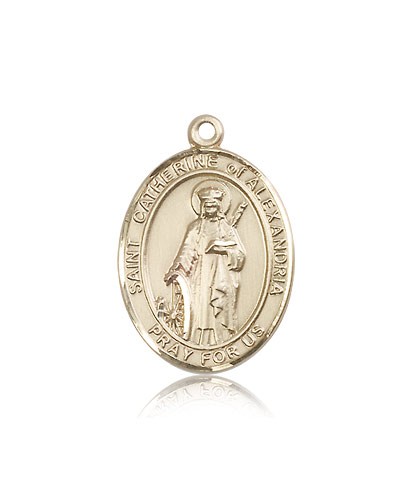 St. Catherine of Alexandria Medal, 14 Karat Gold, Large - 14 KT Yellow Gold