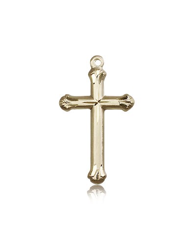 Cross Pendant, 14 Karat Gold - 14 KT Yellow Gold