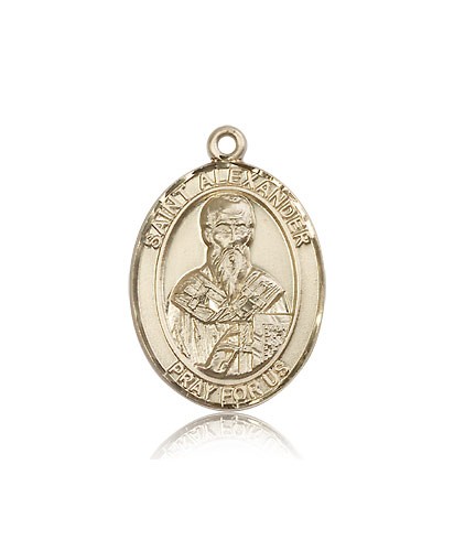St. Alexander Sauli Medal, 14 Karat Gold, Large - 14 KT Yellow Gold