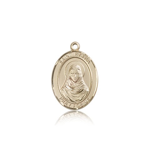 St. Rafta Medal, 14 Karat Gold, Medium - 14 KT Yellow Gold