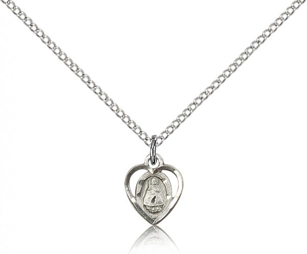 Infant Medal, Sterling Silver - 18&quot; 1.2mm Sterling Silver Chain + Clasp