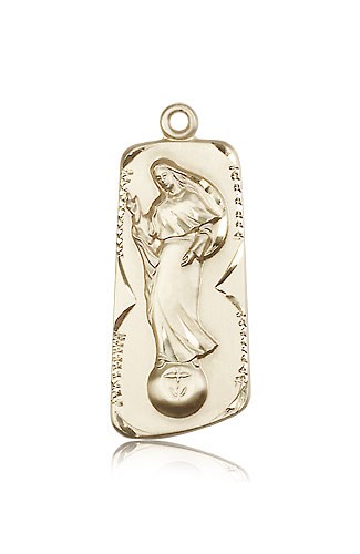 Our Lady of Mental Peace Medal, 14 Karat Gold - 14 KT Yellow Gold
