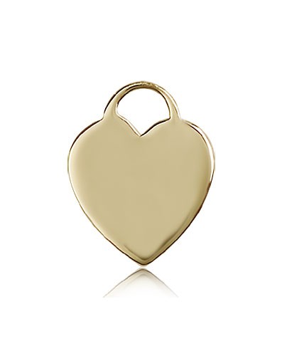 Heart Medal, 14 Karat Gold - 14 KT Yellow Gold