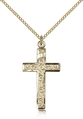 Cross Pendant, Gold Filled - Gold-tone