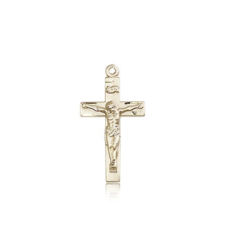 Crucifix Pendant, 14 Karat Gold - 14 KT Yellow Gold