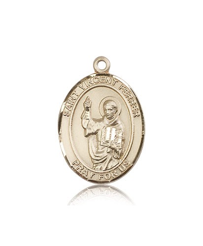 St. Vincent Ferrer Medal, 14 Karat Gold, Large - 14 KT Yellow Gold
