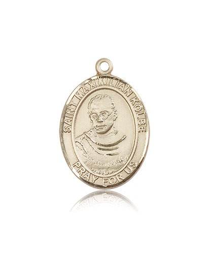 St. Maximilian Kolbe Medal, 14 Karat Gold, Large - 14 KT Yellow Gold