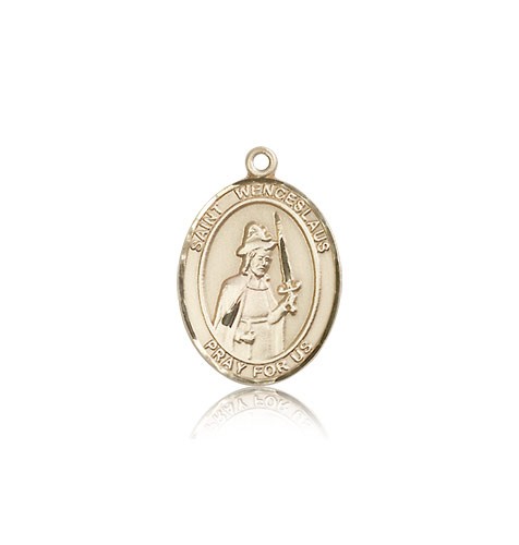 St. Wenceslaus Medal, 14 Karat Gold, Medium - 14 KT Yellow Gold