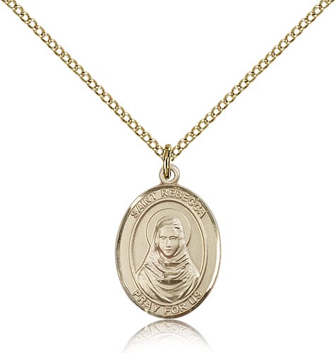 St. Rebecca Medal, Gold Filled, Medium - Gold-tone