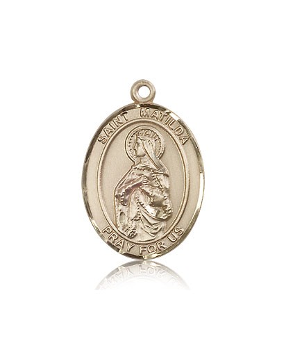 St. Matilda Medal, 14 Karat Gold, Large - 14 KT Yellow Gold