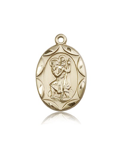 St. Christopher Medal, 14 Karat Gold - 14 KT Yellow Gold