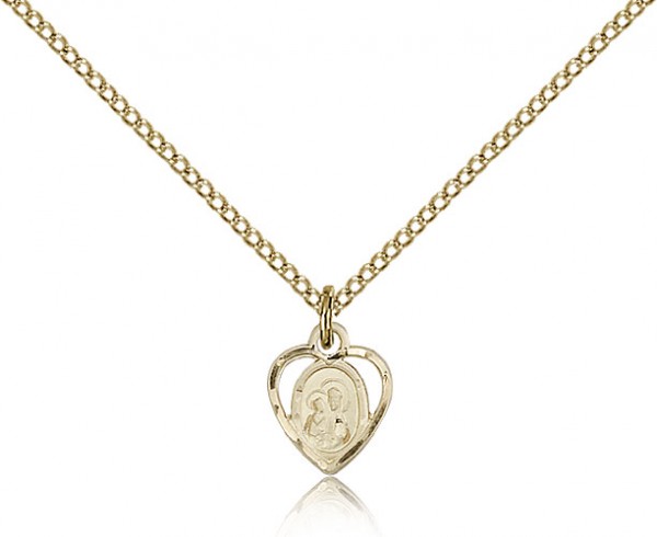 Our Lady of Perpetual Health Medal, Gold Filled - Gold-tone