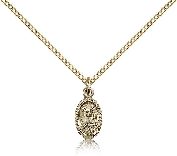 Our Lady of Czestochowa Medal, Gold Filled - Gold-tone