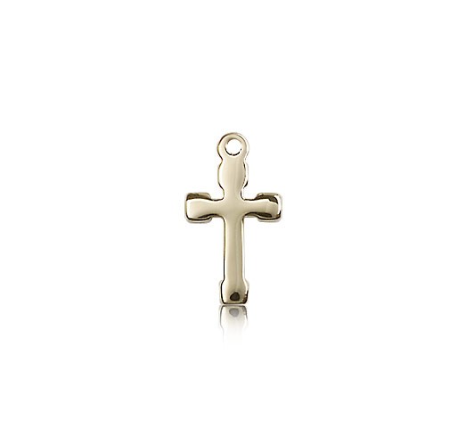 Cross Pendant, 14 Karat Gold - 14 KT Yellow Gold