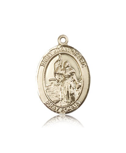 St. Joan of Arc Medal, 14 Karat Gold, Large - 14 KT Yellow Gold