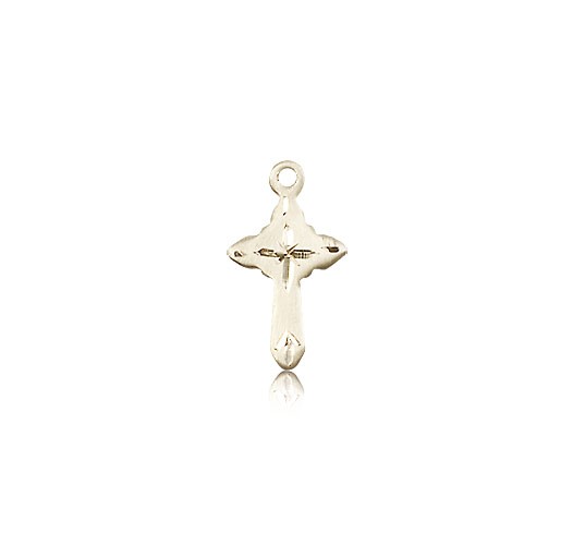 Cross Pendant, 14 Karat Gold - 14 KT Yellow Gold