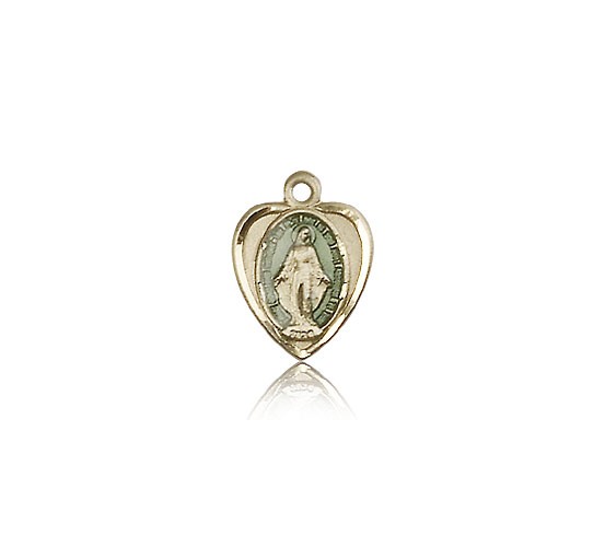 Miraculous Medal, 14 Karat Gold - 14 KT Yellow Gold