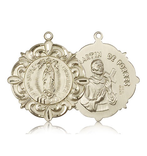 Our Lady of Guadalupe Medal, 14 Karat Gold - 14 KT Yellow Gold