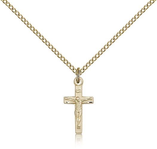 Crucifix Pendant, Gold Filled - Gold-tone