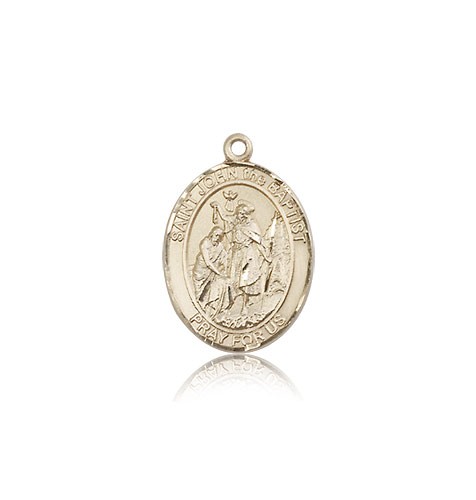 St. John the Baptist Medal, 14 Karat Gold, Medium - 14 KT Yellow Gold