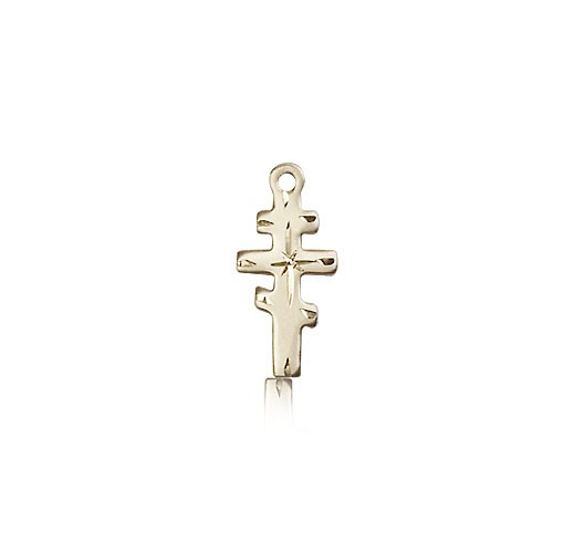 Greek Orthadox Cross Pendant, 14 Karat Gold - 14 KT Yellow Gold